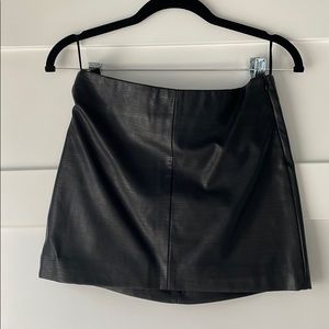 Mini leather skirt